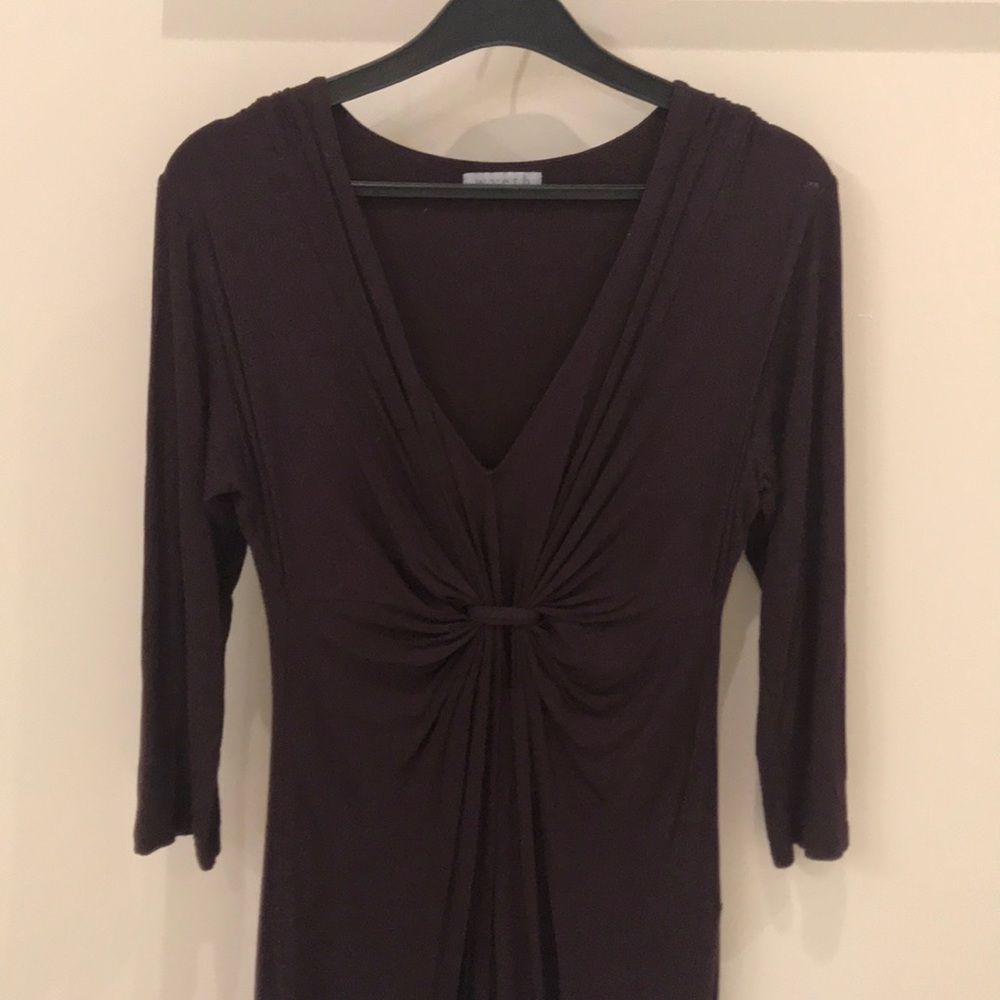 Burgundy 3/4 sleeve dress
